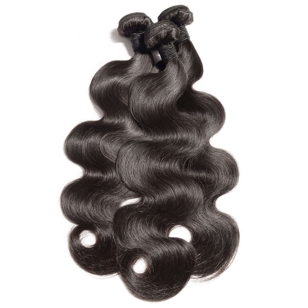 Virgin Body Wave Human Hair Bundle Natural Black