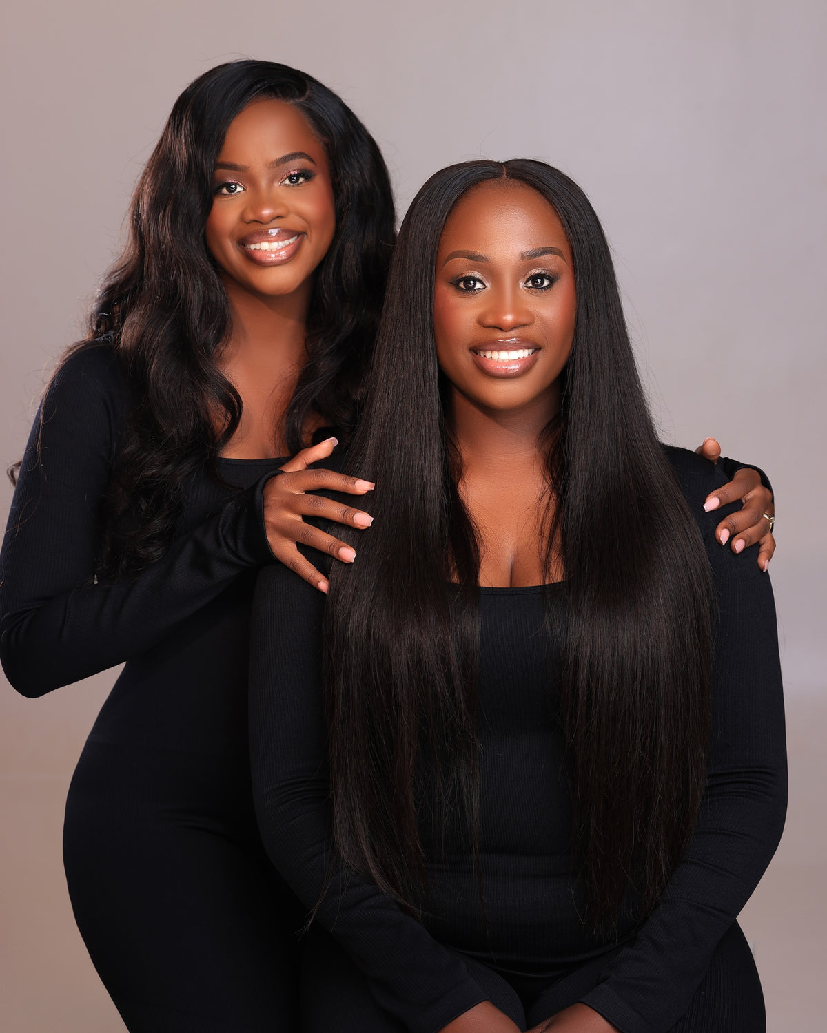 Models wearing Chomare premium human hair